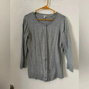 Merona Gray Medium Cardigan - Soft & Cozy Knit Sweater